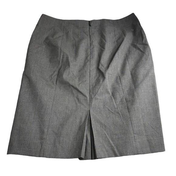 Ann Taylor Brown Pinstriped Pencil Skirt Sz 10 Back Accordion Kick Pleat Lined - Picture 4 of 6